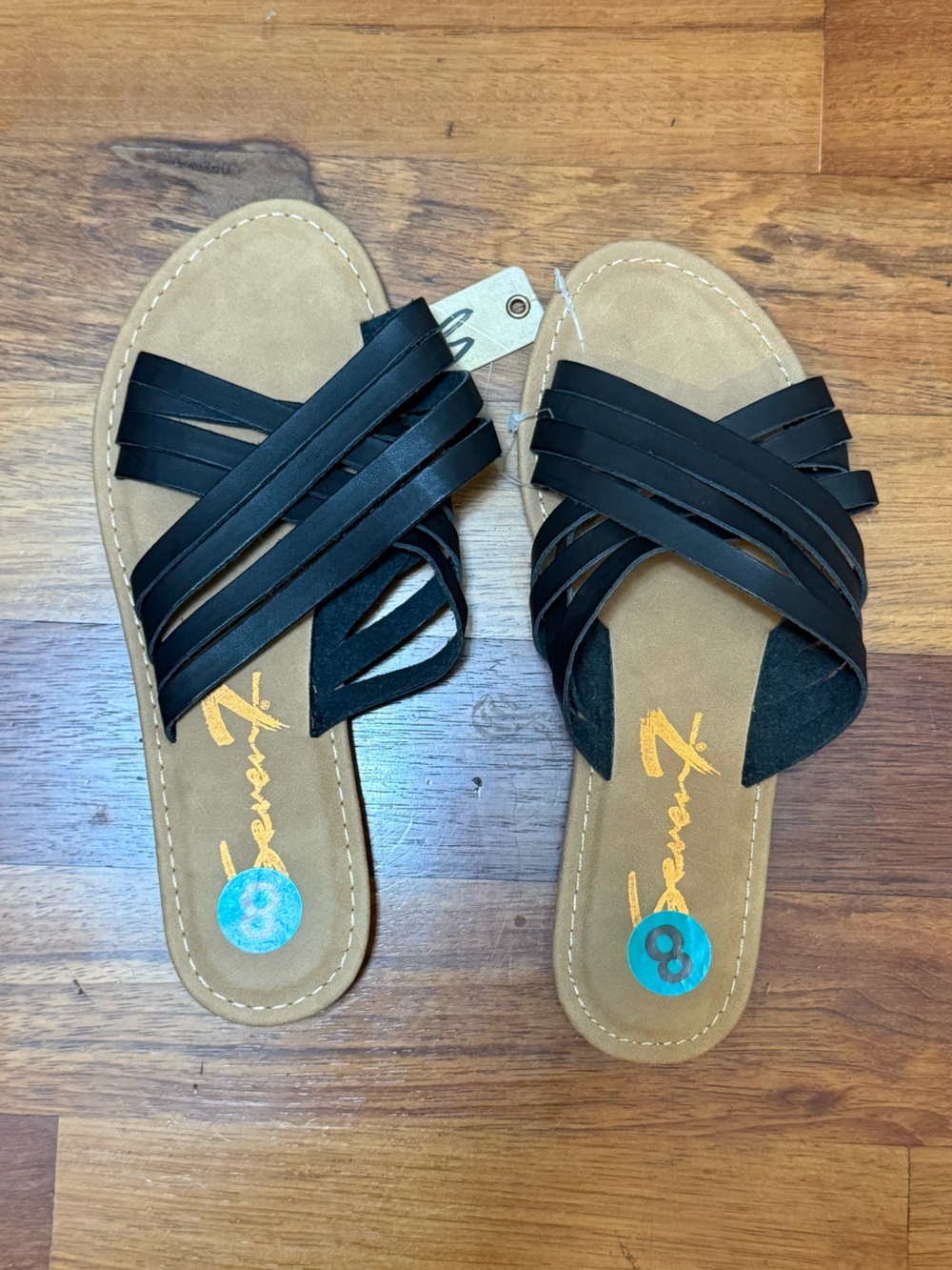 Seven7 Babylon Black Multi-Strap Slide Sandals